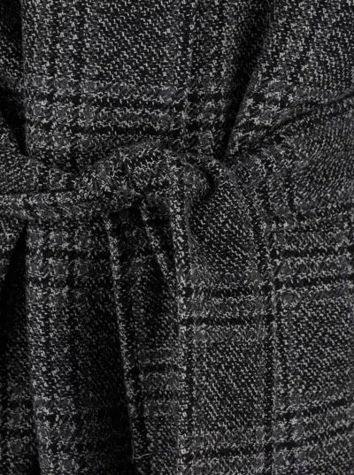 Balenciaga Vintage Checked Wool One Layer Raglan Coat Clothing In Black