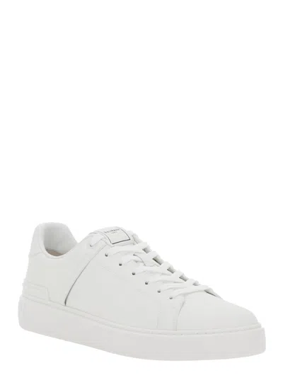 Balmain B-court Sneakers - Leather - White