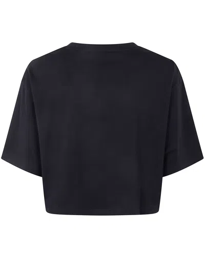 Balmain Cropped T-shirt With Print In Black
