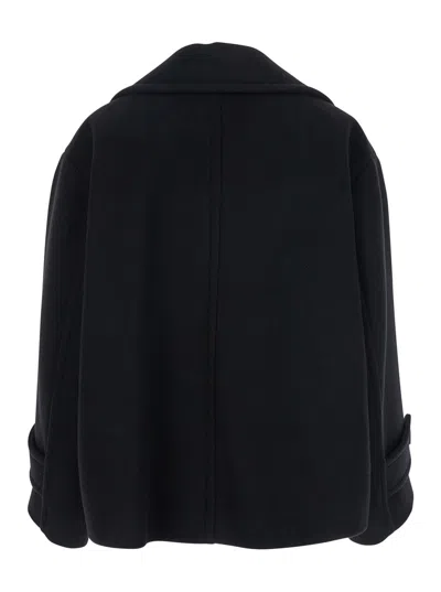 Chloé Double-breasted Jacket With Peaked Lapels In Black