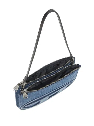 Diesel Denim Bag With Prominent Logo And Sleek Accents