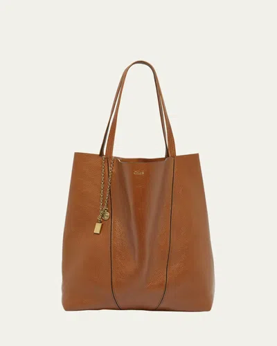 Chloé Chloe Spin Medium Grained Leather Tote