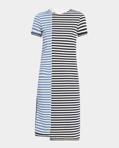 3.1 Phillip Lim Patchwork Stripe T-shirt Dress In Multi