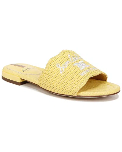 Sam Edelman Evette Slide Sandal Yellow Dahlia Raffia