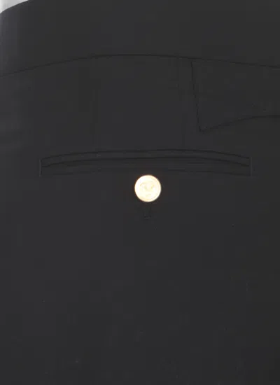 Thom Browne Trousers With Adjustable Martingale Strap In Blue