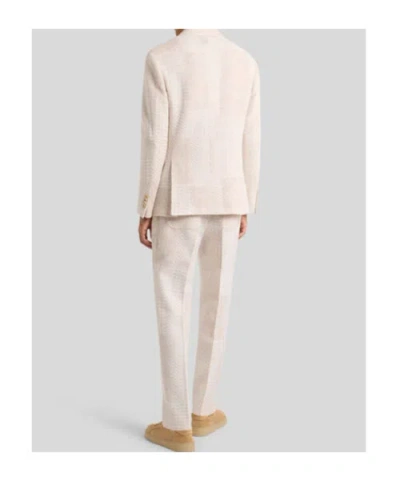 Etro Herringbone-pattern Blazer In White