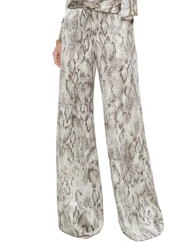 L'agence Snake Pilar Wide-leg Pants In Animal Print