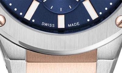 Ferragamo Men's Swiss Chronograph F-80 Two-tone Stainless Steel Bracelet Watch 42mm In Two Tone