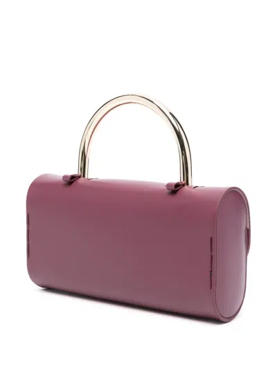 Salce Small Leather Tote Bag In Purple