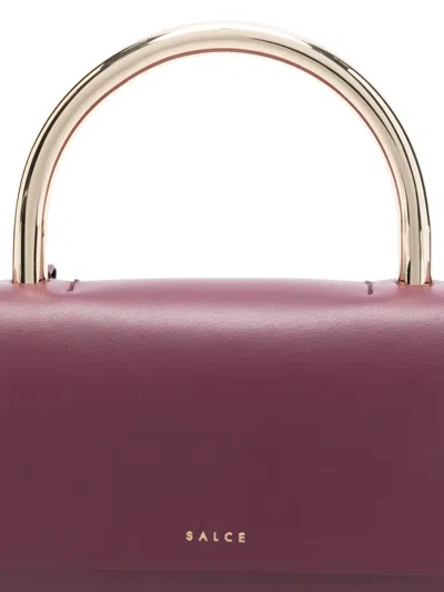 Salce Small Leather Tote Bag In Purple