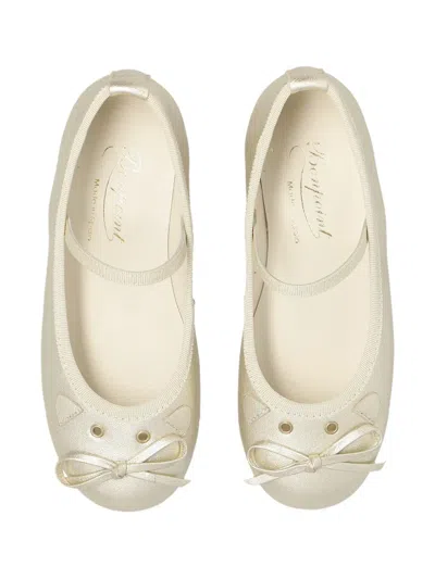 Bonpoint Metallic Ballerina Shoes In Silver