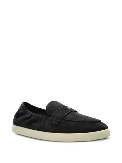Tory Burch Suede Slip-on Loafers In Black