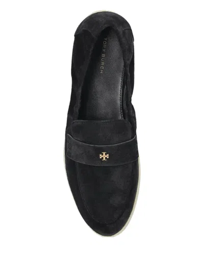 Tory Burch Suede Slip-on Loafers In Black