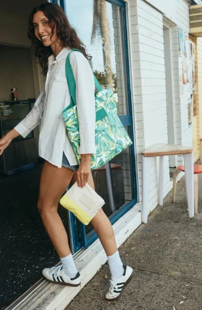 Aloha Collection Mid Dipped Water Resistant Tyvek® Zip Pouch In Multi