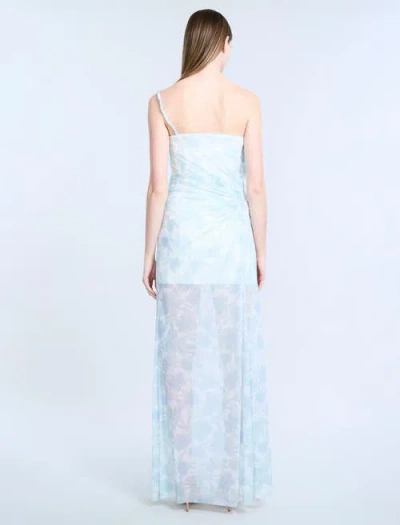 Bcbg Mesh Sequin Gown In Blue