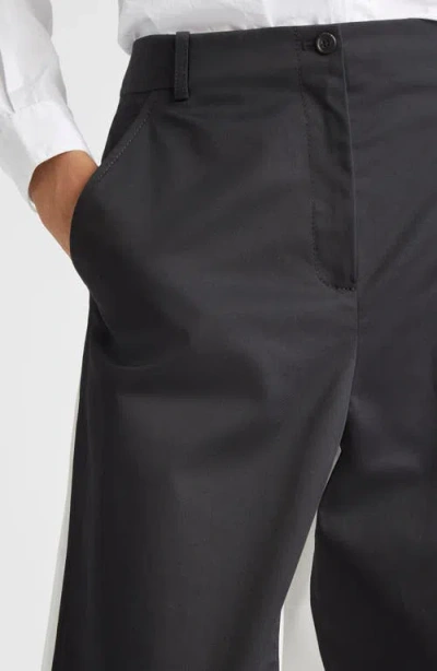 Partow Harrison Colorblock Stretch Cotton Pants In Black