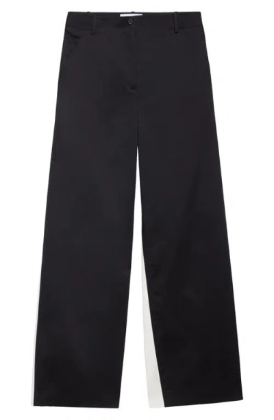 Partow Harrison Colorblock Stretch Cotton Pants In Black