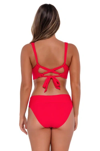 Sunsets Elsie Underwire Wrap Bikini Top In Red