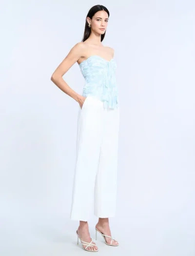 Bcbg Printed Mesh Corset In Blue