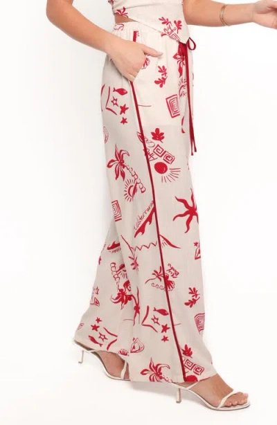 Petal And Pup Petal & Pup Malta Mixed Print Drawstring Pants In Pink