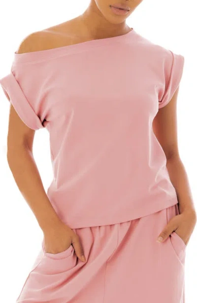 Dai Moda Femi One-shoulder Top In Pink