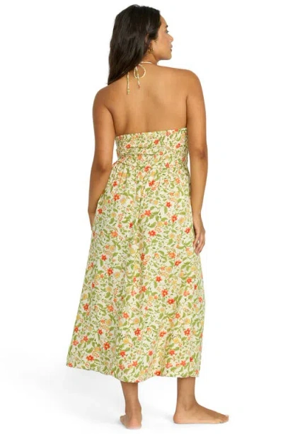 Billabong In Your Heart Halter Midi Dress In Green