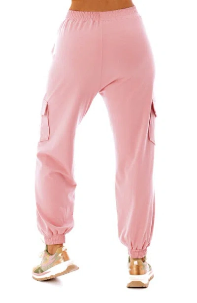 Dai Moda Unisex Cargo Joggers In Pink