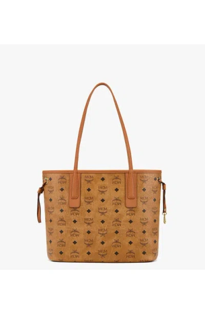 Mcm Reversible Small Tote Bag With Monogram Print