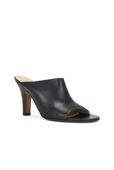 The Row 90mm Signum Heeled Leather Mules In Black