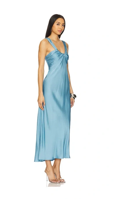 A.l.c . Ivy Satin Midi Dress In Blue