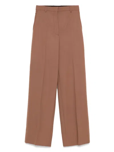 Stella Mccartney Canvas Tailoring Flared Trouser In Brown