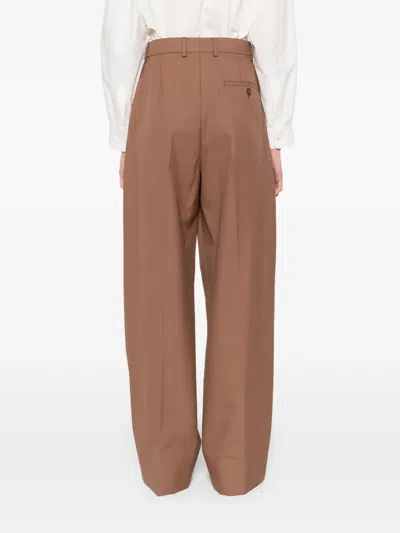 Stella Mccartney Canvas Tailoring Flared Trouser In Brown