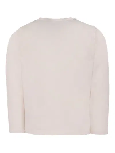 Bonpoint Ivory T-shirt For Boy With Dog In Neutral