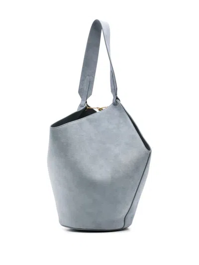 Khaite Small Lotus Tote Bag In Blue