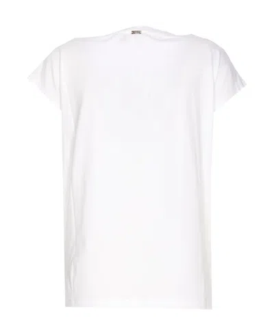 Herno White Interlock Jersey Logo T-shirt