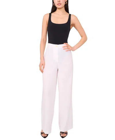 Vince Camuto Women's Linen-blend Wide-leg Pants In White