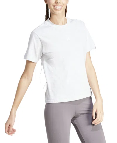 Adidas Originals Adidas Essentials Small Logo Cotton T-shirt In Blue