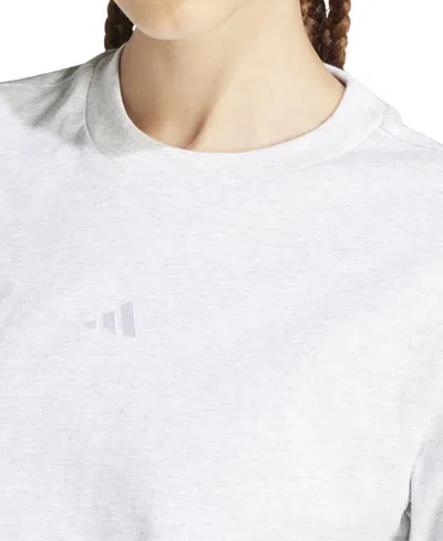 Adidas Originals Adidas Essentials Small Logo Cotton T-shirt In Blue