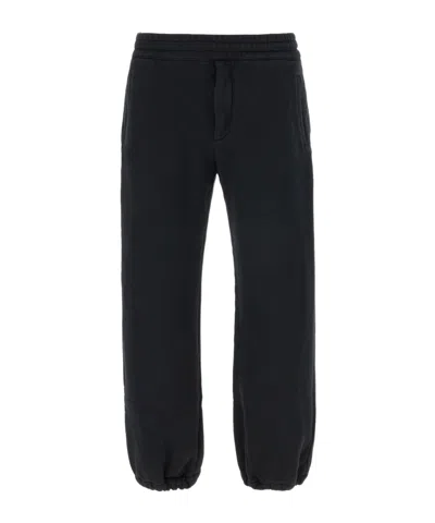 Alexander Mcqueen Cotton Joggers With Elastic Cuffs And Waistband In Black