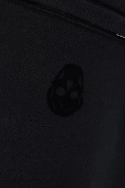 Alexander Mcqueen Cotton Joggers With Elastic Cuffs And Waistband In Black