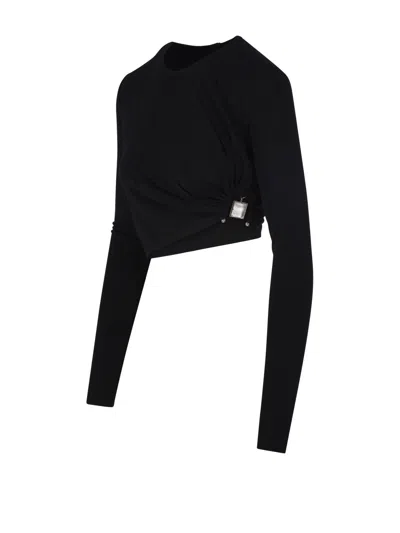 Christopher Esber Bezel-quartz Long-sleeve Top In Black
