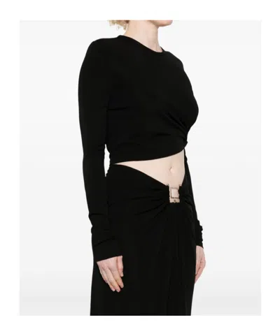 Christopher Esber Bezel-quartz Long-sleeve Top In Black