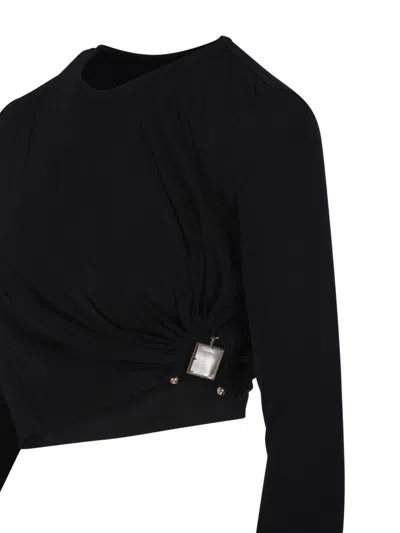 Christopher Esber Bezel-quartz Long-sleeve Top In Black