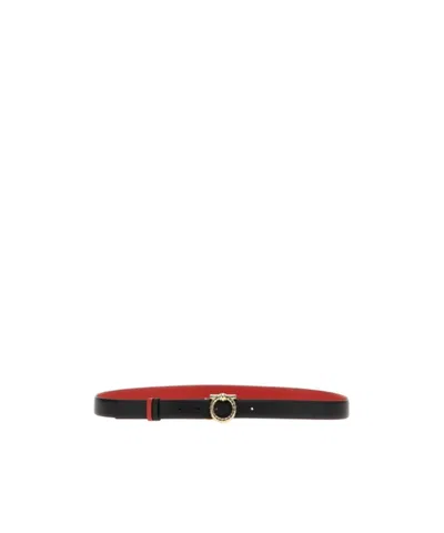 Ferragamo Black Reversible Belt