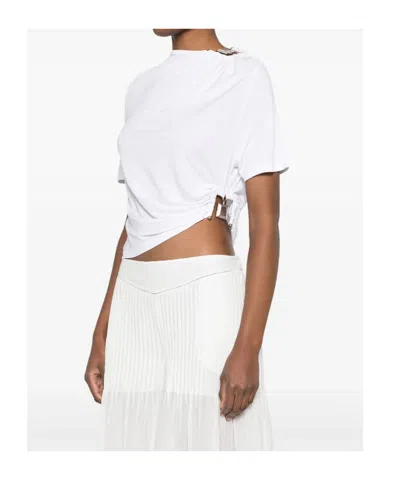 Christopher Esber Ruched Jersey Top In White