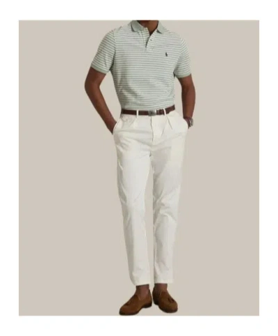 Polo Ralph Lauren Striped Cotton Polo Shirt In Green