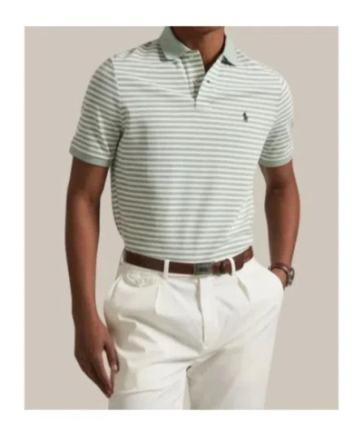 Polo Ralph Lauren Striped Cotton Polo Shirt In Green