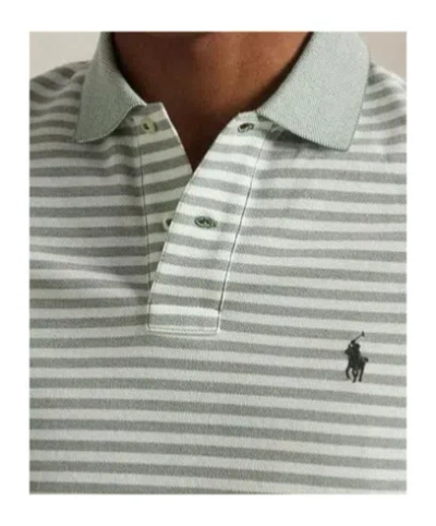 Polo Ralph Lauren Striped Cotton Polo Shirt In Green
