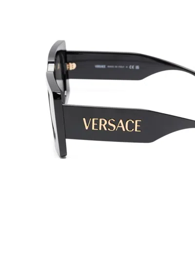 Versace Square-frame Sunglasses In Black