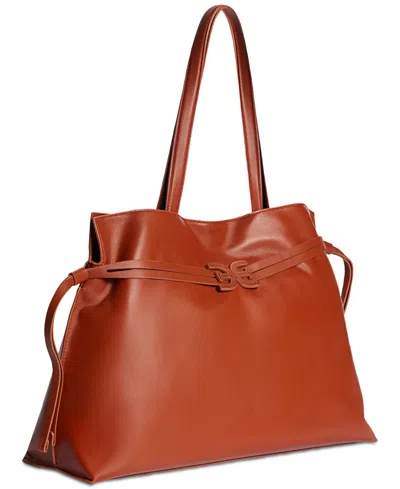 Sam Edelman Poppy Extra Large Leather Drawstring Tote In Brown